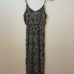 Lush Black and White Patterned Dress